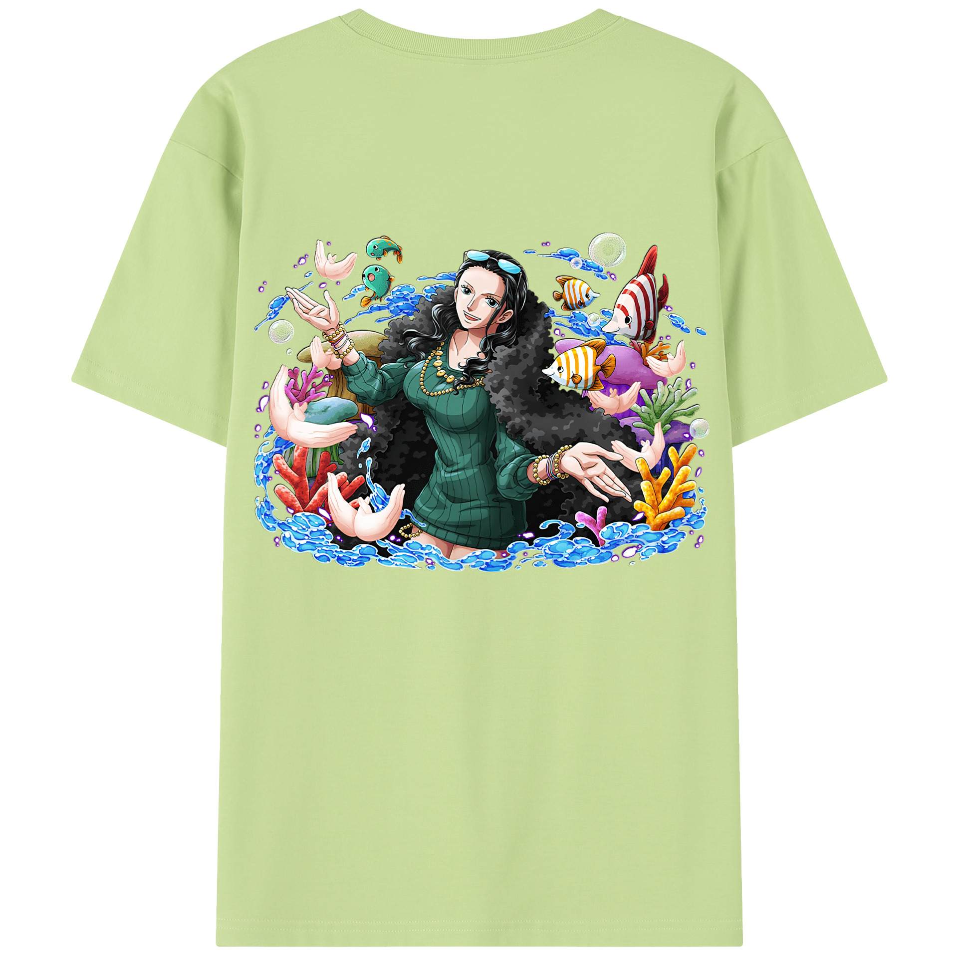 ワンピース ニコ・ロビン ONE PIECE Nico Robin 綿100％半袖Tシャツ（背面プリント）